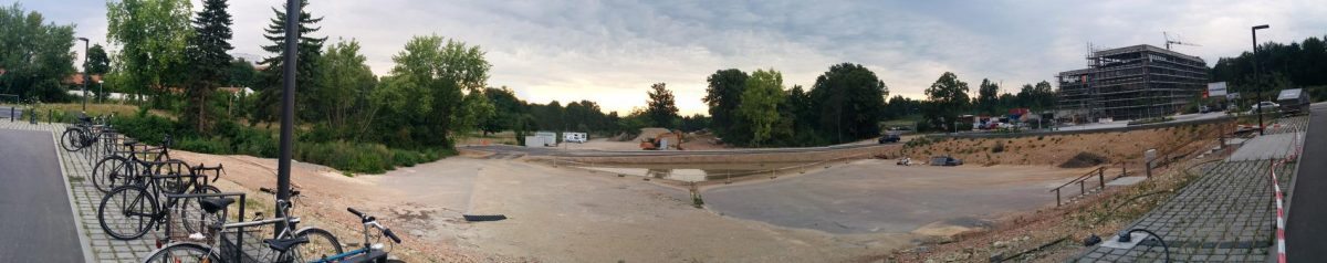 Foto am Morgen des 21.07.2016 TechBase Panorama Nord-Ost-Seite, Regensburg