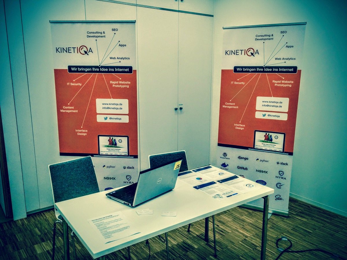 Foto Kinetiqa-Stand in TechBase Regensburg